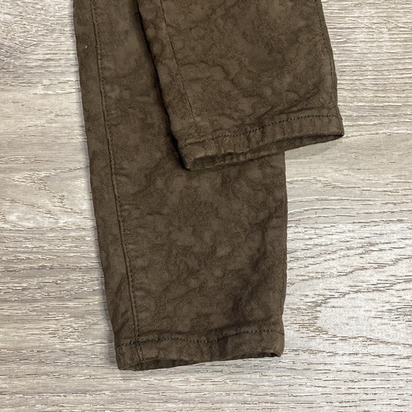 PILCRO AND THE LETTERPRESS SERIF TEXTURED SKINNY PANTS IN BROWN Women’s SZ 27 - Picture 5 of 12